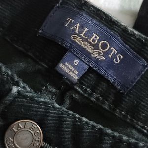 Talbots Black Corduroy Signature Bootcut 👖